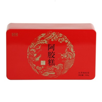 山东批发即食福熙堂阿胶糕500g阿胶固元糕铁盒装阿胶膏块片  20盒图5