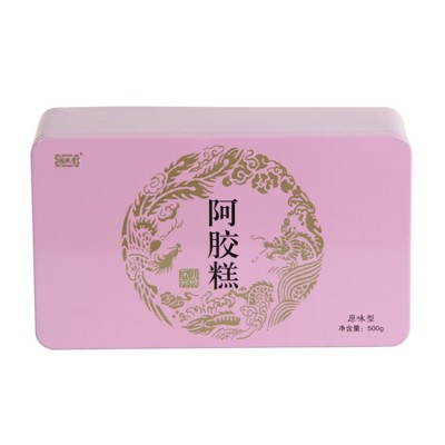 山东批发即食福熙堂阿胶糕500g阿胶固元糕铁盒装阿胶膏块片  20盒图4