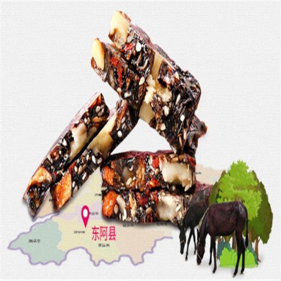山东批发即食福熙堂阿胶糕500g阿胶固元糕铁盒装阿胶膏块片  20盒图3