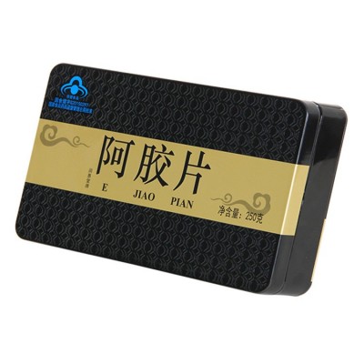 山东东阿熬制阿胶黑驴皮阿胶片块250g铁盒装阿胶糕即食阿胶固元膏  2盒图3