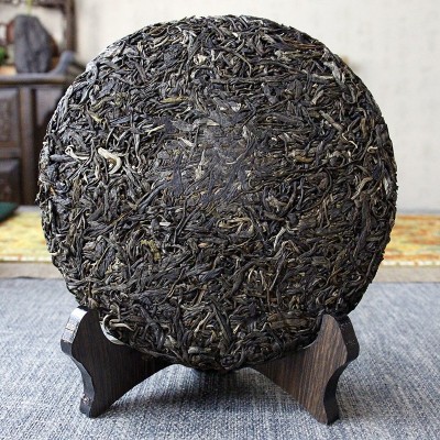 云南普洱茶饼早春大树冰岛七子饼茶叶普洱饼生茶357g笋壳 古树临沧  2饼图2
