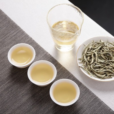 批发普洱茶生茶 2023年白毫银针 大白毫单芽 月光白（小芽）散茶  2斤图4
