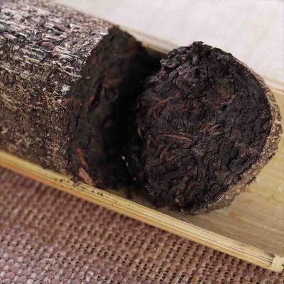 勐海普洱茶熟茶 竹筒茶竹香普洱熟茶叶干仓醇香产地直销300克  2个图3