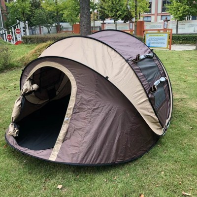 批发防雨防晒加厚沙滩帐篷全自动一秒速开户外野营3-4人露营装备  2顶图3