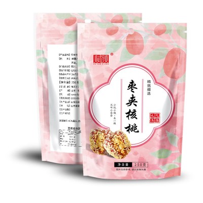 新疆大枣夹核桃仁夹白芝麻好吃休闲食品批发核桃枣250g直播货源2袋图5