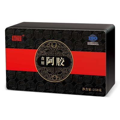 驴皮阿胶食用阿胶片块铁盒装250g 阿胶块手工糕阿胶糕原 材料批发2盒图2