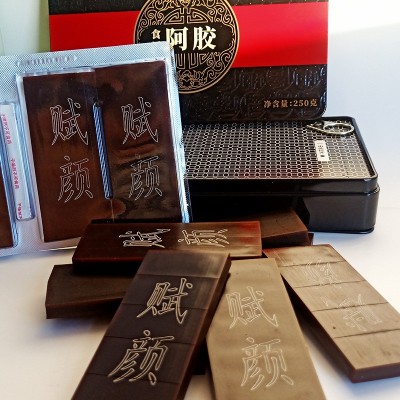 驴皮阿胶食用阿胶片块铁盒装250g 阿胶块手工糕阿胶糕原 材料批发2盒图3