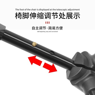 厂家供应 户外可调节简易安装露营垂钓四角椅铝合金折叠月亮椅  1套图3