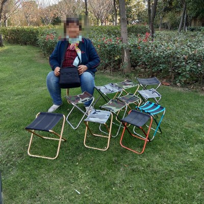 户外铝合金折叠凳子椅子小马扎钓鱼凳椅便携野营沙滩椅跨境专供  2个图3