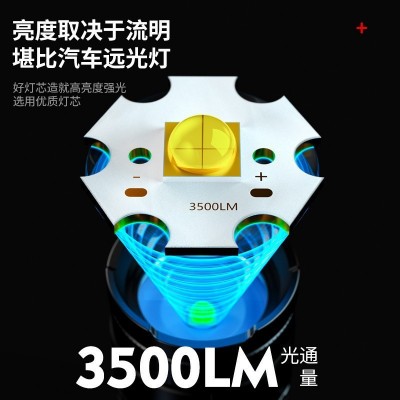 抖音爆款白激光远射手电筒户外USB充电多功能变焦P90大功率探照灯  2盒图3