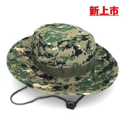 跨境热销户外防晒遮阳圆边帽子登山帽迷彩丛林帽奔尼帽男女渔夫帽  2个图4