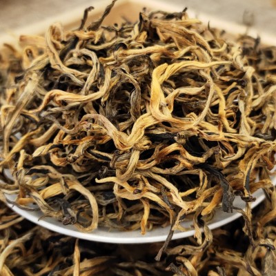 红茶茶叶凤庆滇红茶云南古树红曲条型红毛峰红茶散装厂家红茶批发2斤图2