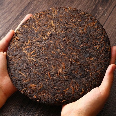 【布朗山】茶厂现货定制普洱茶饼熟茶357g云南七子饼陈年浓香熟普42饼图3