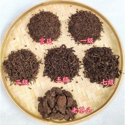 普洱茶散茶云南散装普洱熟茶500克级别茶熟普宫廷三级茶叶批发2斤图2