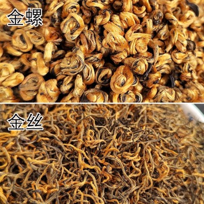 云南红茶2023年滇红茶晒红 大金芽金丝金针宝塔500g厂家茶叶批发2斤图3