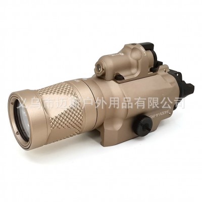 户外LED战术手电筒X400V 爆闪激光手电筒 LED红外线 沙色  5个图2