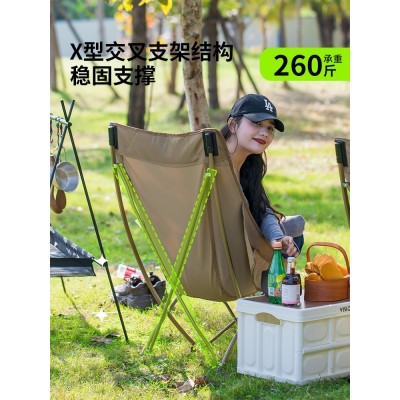 户外折叠椅便携轻便沙滩椅钓鱼凳野营休闲蝴蝶椅子露营月亮椅1000套图2