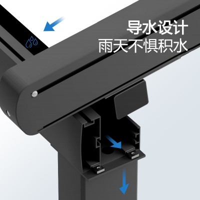 户外电动伸缩式折叠天幕楼顶阳台遮阳蓬庭院挡雨蓬铝合金防嗮阳棚10平方米图4