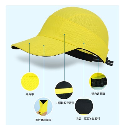语灿跑步软顶帽吸汗透气防晒遮阳帽马拉松运动速干帽导汗骑行小帽  20个图5