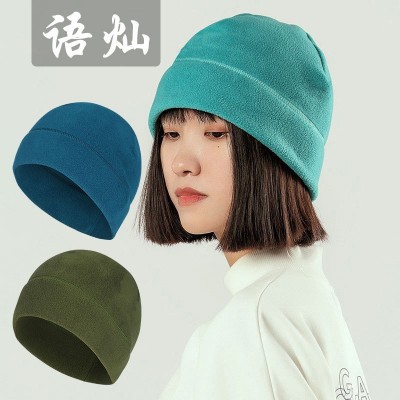 语灿冬款秋冬防风保暖户外滑冰滑雪帽运动帽骑行摇粒绒跑步帽  2个图2