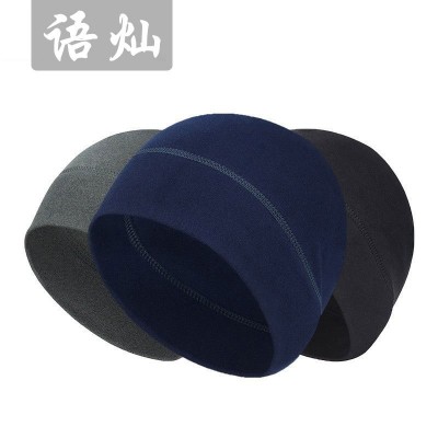 语灿秋冬户外跑步钓鱼防寒防风护耳抓绒帽加厚保暖运动帽批发  50个图4