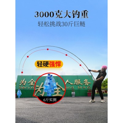 中逵战斗鲢钓鱼竿手竿超轻超硬鲢鳙巨鲤草鱼专用轻量大物综合鱼杆2件图3