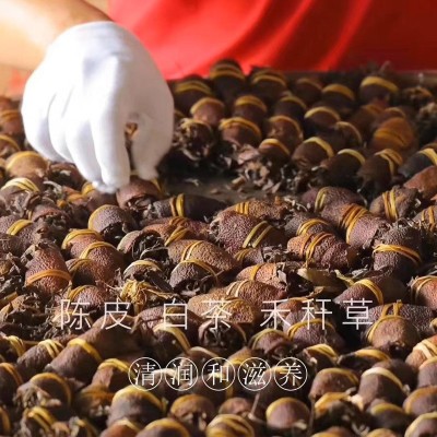 江门新会老陈皮 三宝茶 三宝扎 柑皮代用茶 陈皮白茶福鼎白茶批发  2克图2