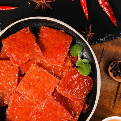 厂家潮汕猪肉干袋装猪肉片独立包装特产零食炭烤猪肉脯158g一袋6袋图4
