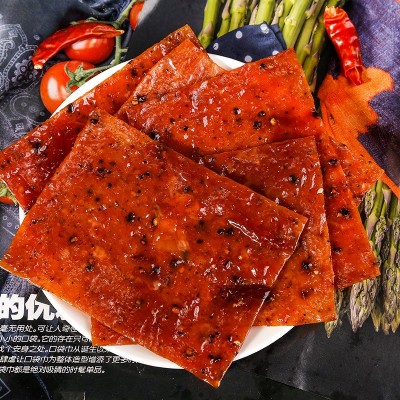 潮源味肉脯大肉干三味可选休闲即食小吃猪肉脯独立包装散装5斤图3