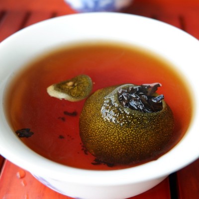 新会小青柑批发六年普洱熟茶广东特产食品陈皮柑普茶约45-60粒2斤图3
