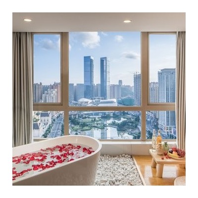 静柠清心·浴缸大床房（高空全景+日系美学+白宫双子塔景观）图1