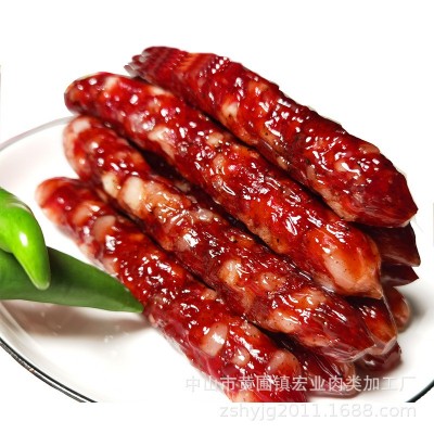 永祥牌黑椒腊肠 广式风味腊味厂家批发500g散装 中山黄圃特产 5份图4