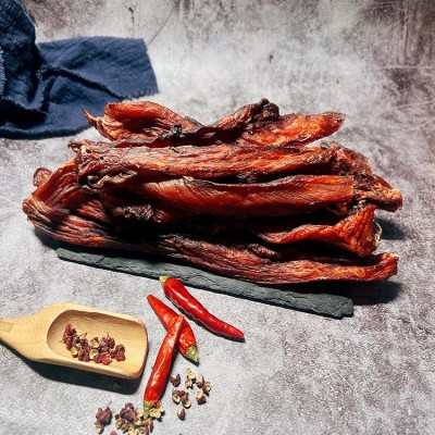 厂家批发风干鸡肉干华祥鸡胸肉手撕鸡肉干肉条零食袋装罐装 2袋图3