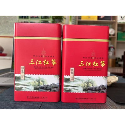 2023新茶广西野生甜茶浓香型茶叶批发烘焙鲜茶红茶125克罐装原料  2罐图5