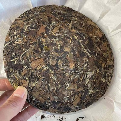 福鼎白茶15年寿眉陈年老白茶350g厂家批发茶饼  2个图3