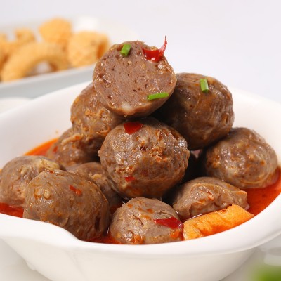 潮汕手打 牛筋丸 牛肉丸商用潮州特产牛筋丸子烧烤火锅食材批发  2袋图2