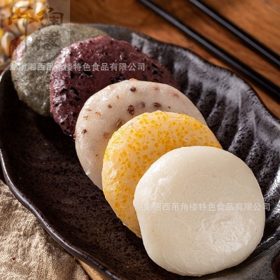 【小额批发】湘西正宗土家特产年粑蒿草玉米高粱黑米原味糍粑500g50包图3