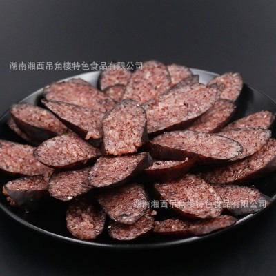 【小额批发】湖南湘西特产土家血粑农家传统血灌肠糯米血肠300g袋2件图3