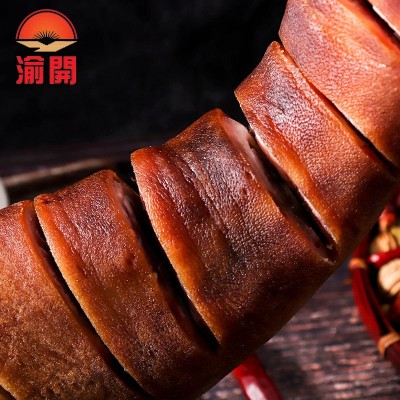 源头厂家直供烟熏腊猪脚腊猪蹄腊猪腿重庆四川农家味餐饮徽商批发  3件图4