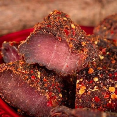 正宗四川特产麻辣风干大块肉牛肉风味大肉块五香干巴肉干厂家批发  2份图3
