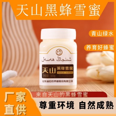 归农蜂蜜蜂作天山黑蜂雪蜜成熟结晶白蜜500g源头厂家野山花雪蜜  3瓶图2
