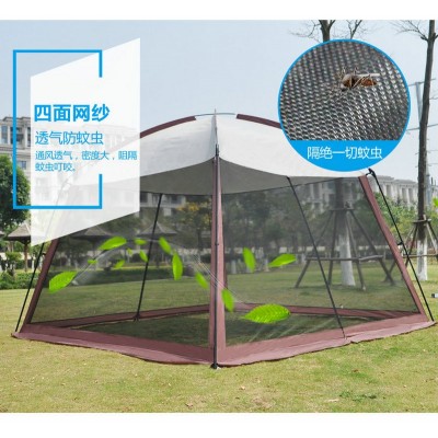 户外露营帐篷8-10人野营帐篷全套 防虫防晒网纱户外露营帐篷批发2顶图2