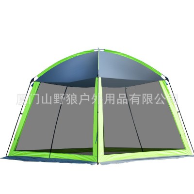 户外野营帐篷3-4人 遮阳帐篷防虫凉棚 山野狼网纱帐篷厂家供应2顶图4