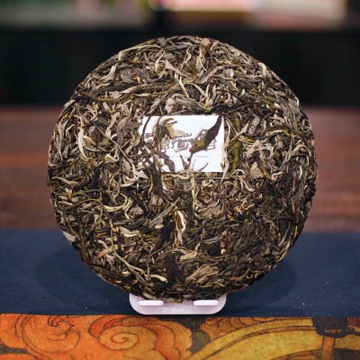 云南普洱茶生茶薄荷塘饼茶357g厂家直销支持一件代发   1饼图2