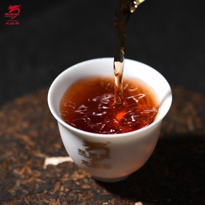 龙园号 龙园印象 普洱茶 熟茶 357g 2023高端礼盒茶  2盒图4