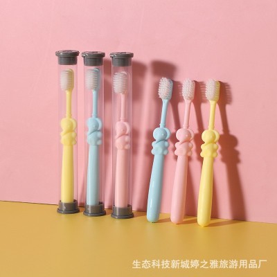 日用百货酒店牙科LOGO可印字6岁以上儿童牙刷软毛独立装现货批发50支图2