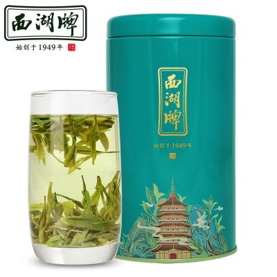 西湖牌正宗雨前浓香龙井茶叶50g单罐  5罐图4