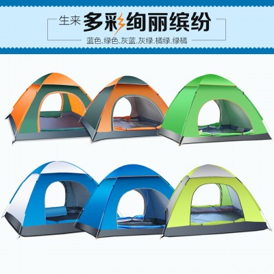 全自动沙滩帐篷 户外全自动速开野外露营帐篷 3-4人折叠野营用品图3