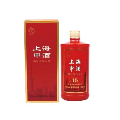 申上海申酒酱香型白酒No.15礼盒装粮食酒52度陈年酒500ml单瓶商务图2