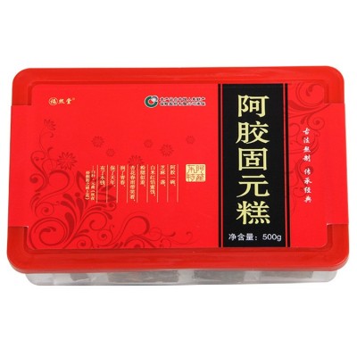 东阿即食阿胶糕500g一盒阿胶固元膏山东产地阿胶驴皮熬制阿胶块片  2盒图2